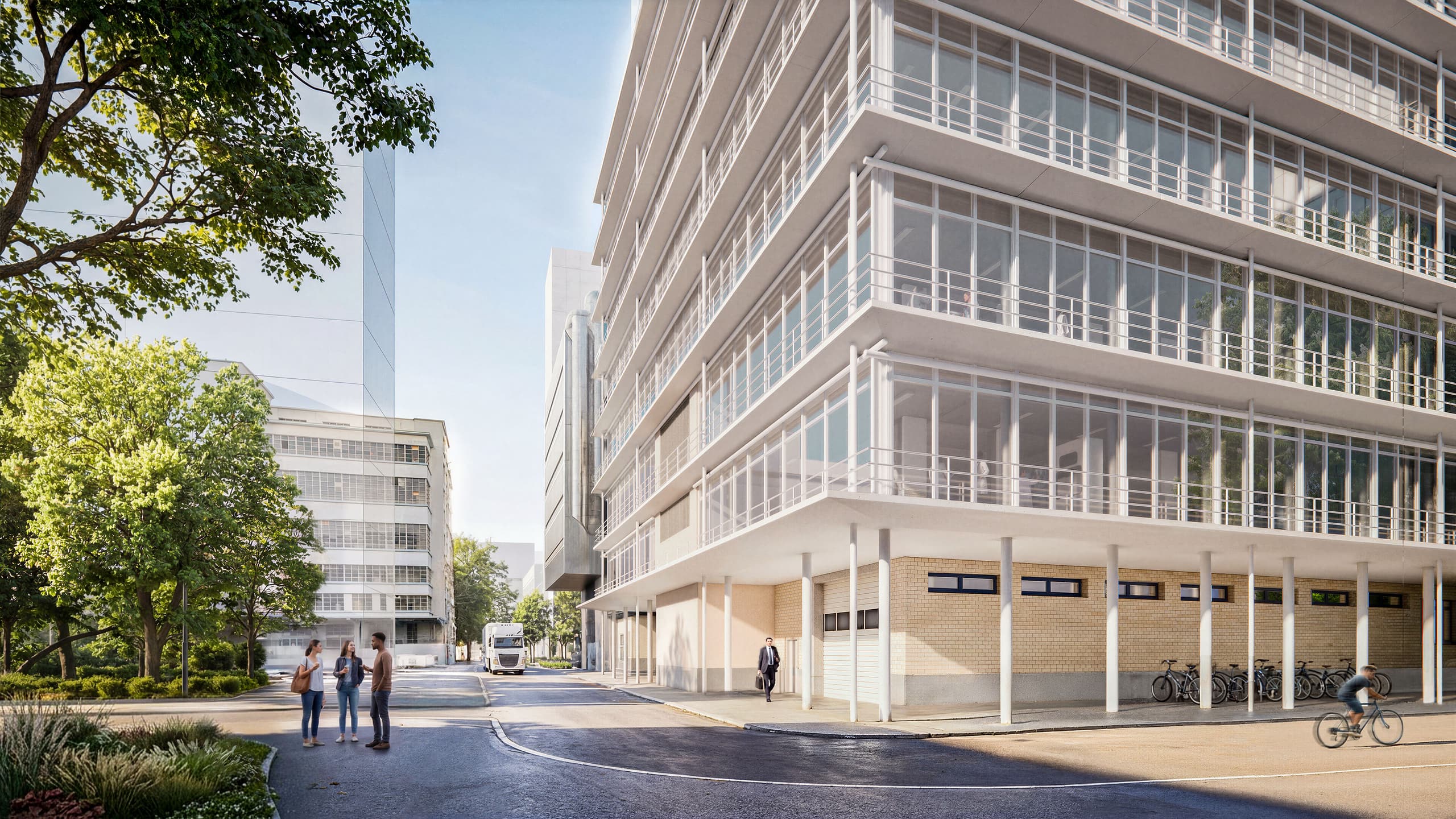 Gebäude FLOW im Neuen Klybeck in Basel Aussenansicht