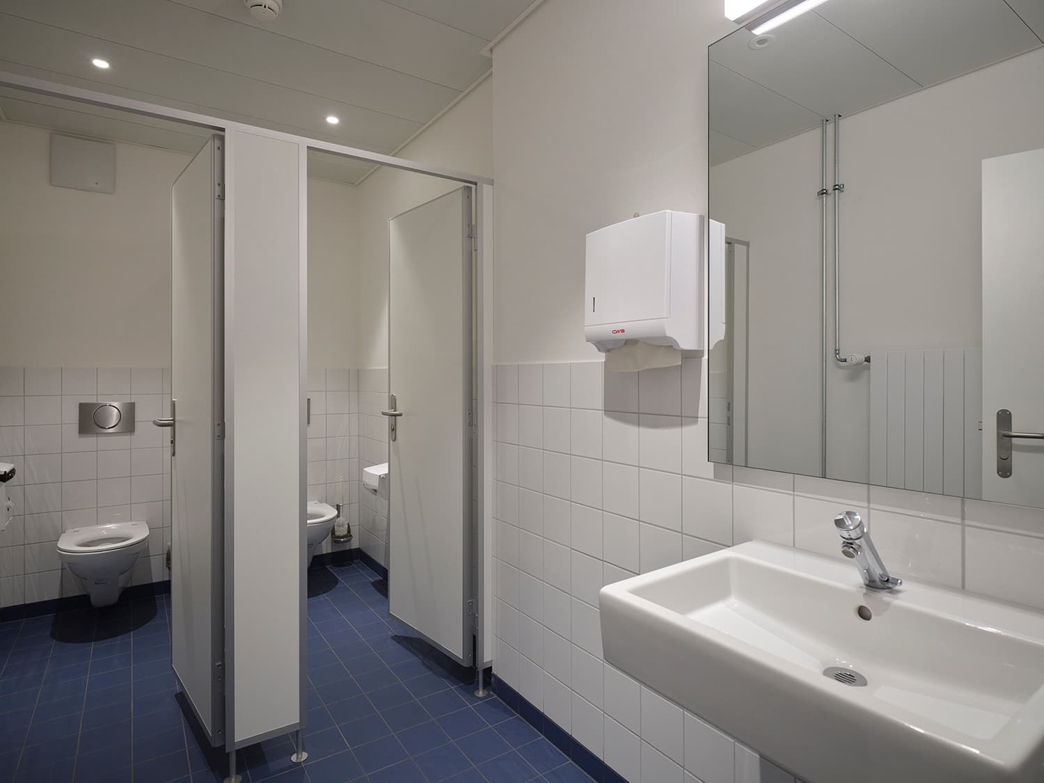 Toilettenanlagen im Gebäude WKL-121 im Neuen Klybeck in Basel